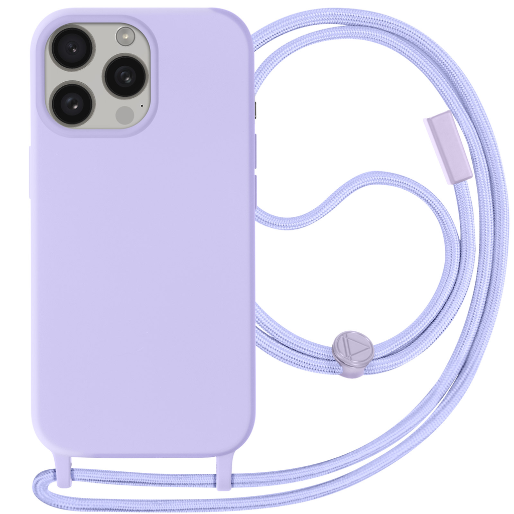 Coque iPhone 14 Pro Violet avec lanière
