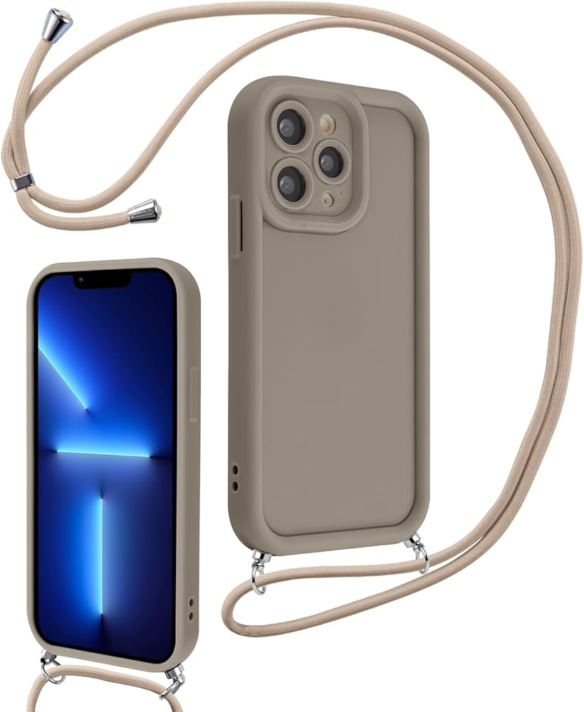 Coque iPhone 14 Pro Marron avec lanière