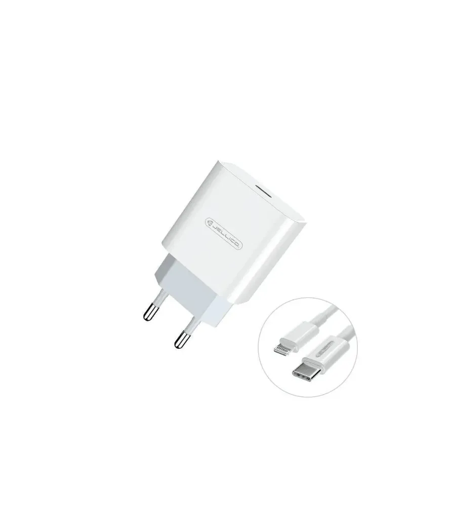 Chargeur Secteur USB-C 20W 3A avec Cable USB-C vers Lightning