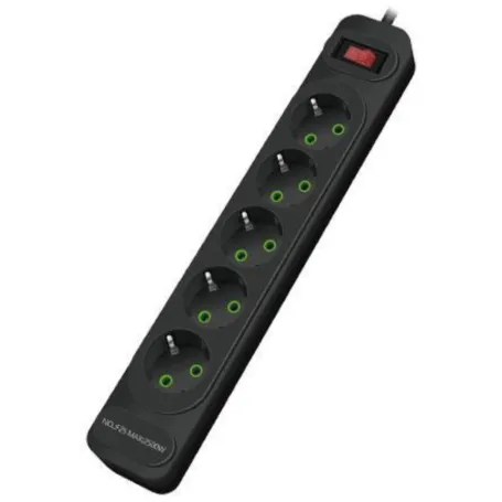 Multiprises INCOALUXE 5 Prises EU Noir - 5M