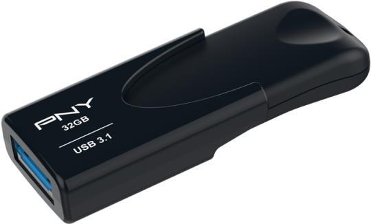 PNY Attache 4 USB Flash Drive 32 GB USB Type-a 3.2 Gen 1 (3.1 Gen 1) Black