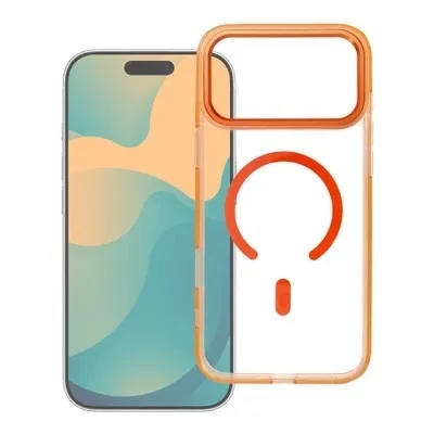 Coque HYBRID FRAME Magsafe iPhone 17 Pro Max orange