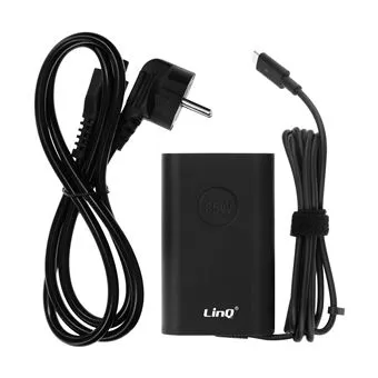 Chargeur Secteur Puissance 65W USB-C Compact LinQ noir