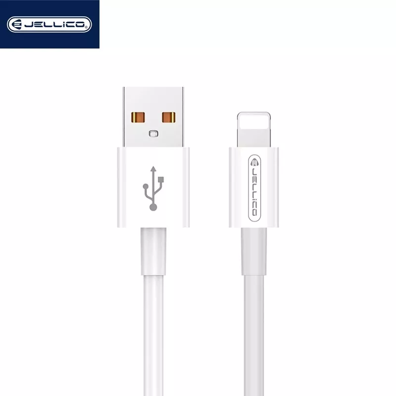 Cable Usb vers Lightning (3.1 A) 1 mètre JELLICO B1 blanc