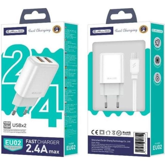 Cable Usb-C/Type C vers Usb-C/Type C (3.1A) 1 mètre JELLICO B1 blanc