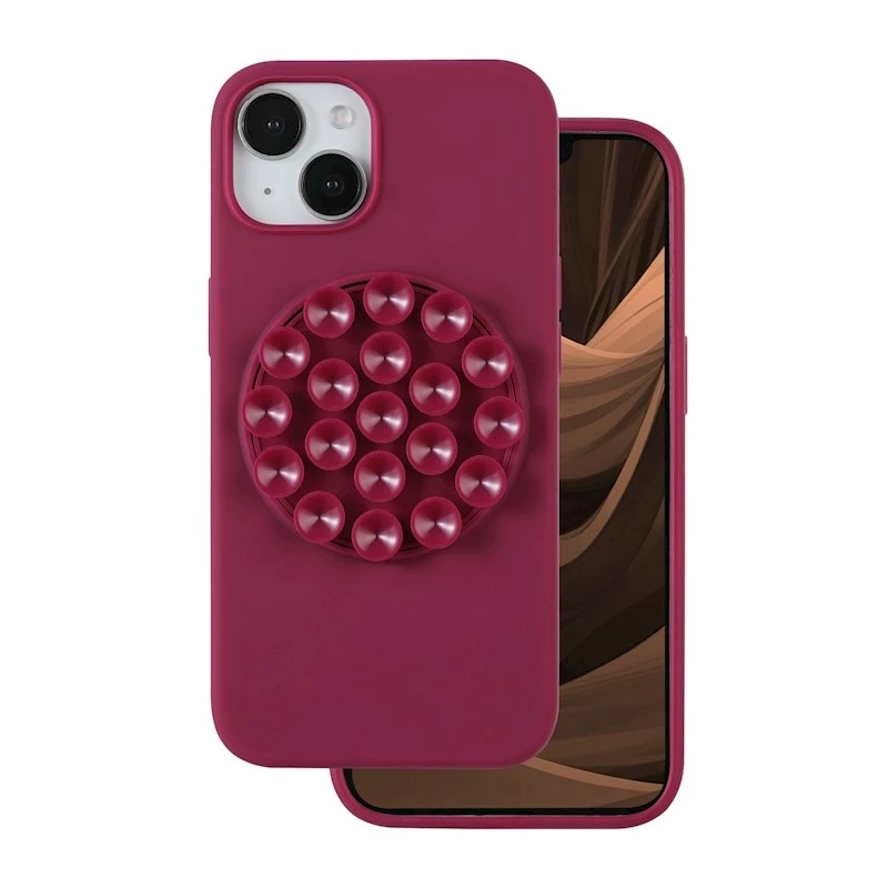 Coque en silicone avec ventouses arrière intégrées iPhone 12/12 PRO
