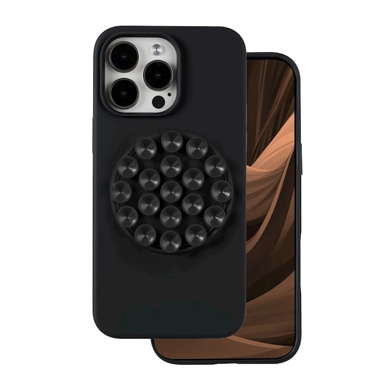 Coque en silicone avec ventouses arrière intégrées iPhone 16 Pro Max