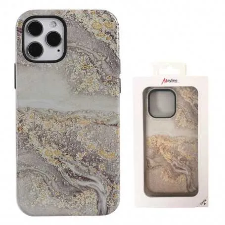 Coque de Protection en Double Marbrée pour iPhone 17 Pro- Dorée (Mayline)