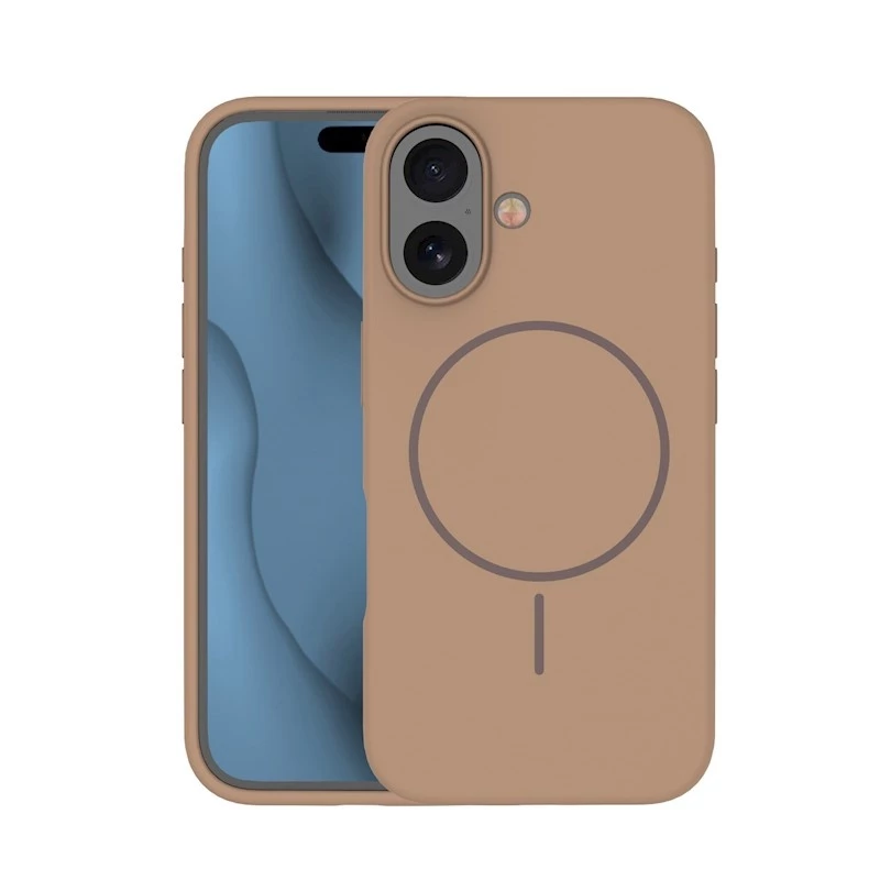 Coque THIN TOUCH MAG iPhone 16 Plus marron