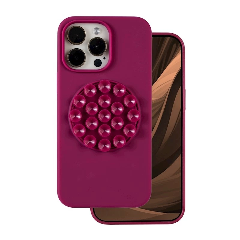 Coque STICK GRIP iPhone 16 bordeaux