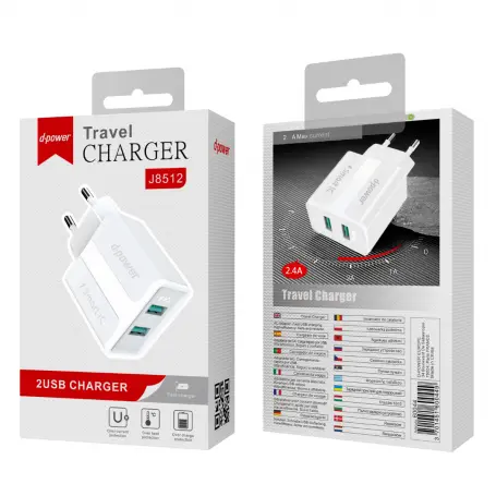 Adaptateur Secteur 2 Ports USB 2.4A (D-power)