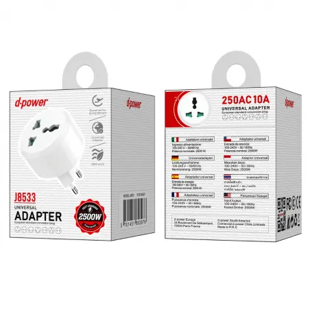 Adaptateur Secteur Universel 6A Max (D-power) 