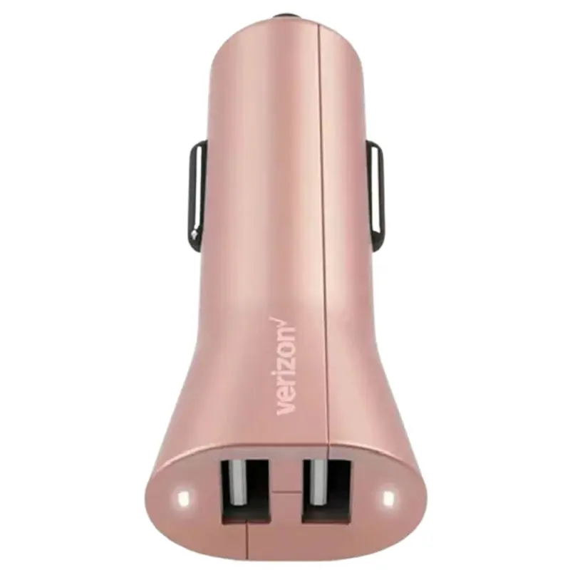 Chargeur Allume-Cigare 2 Ports USB 24W 4.8A Rose Doré (Verizon)