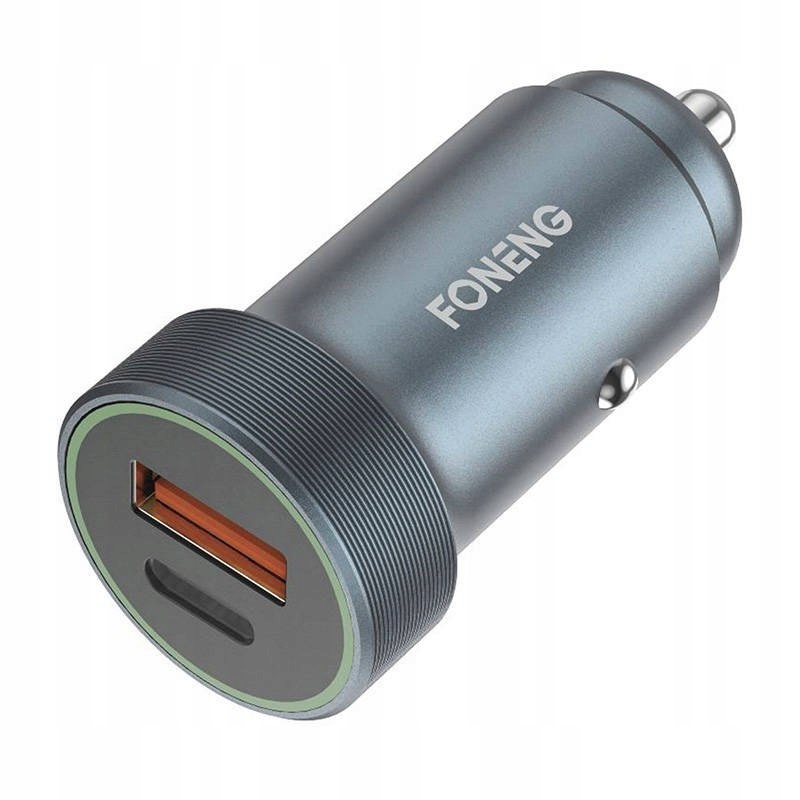 Chargeur voiture (USB-A + USB-C) 30W (Foneng)