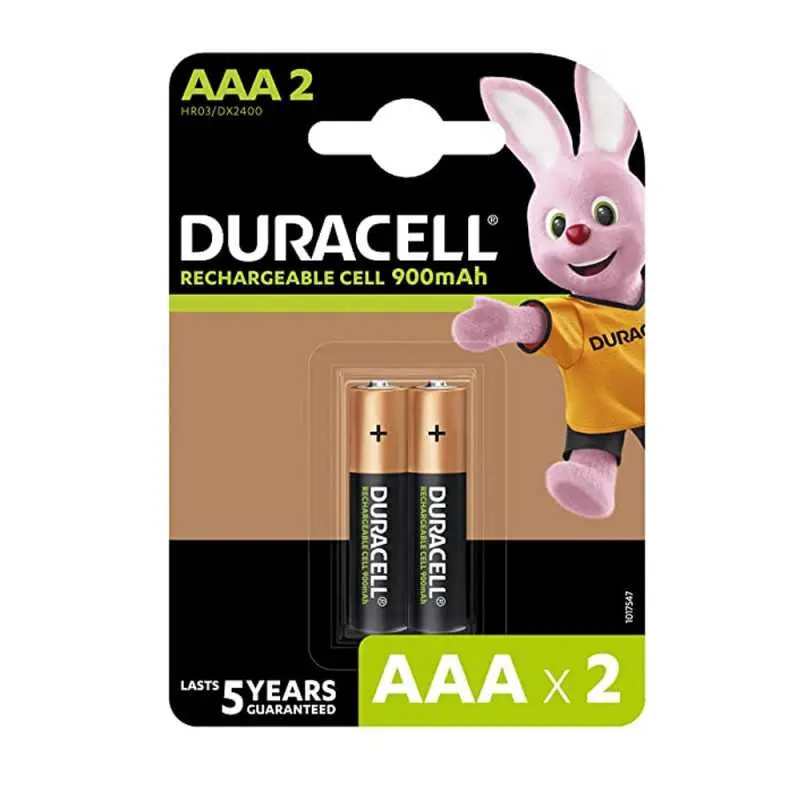 Piles Rechargeables AAA 900mAh DURACELL x 2pcs 