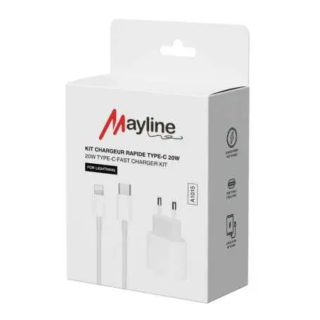 [A1015] Kit Chargeur Rapide Câble USB-C / Lightning 20W (Mayline)