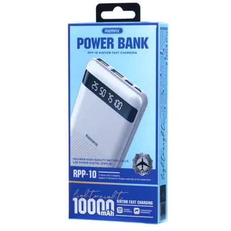 Power Bank 10000 mAh Remax ( Blanc)