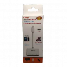 Lecteur de cartes Micro-SD/TF/ USB Femelle 3 en 1 Lightning (LinQ) 