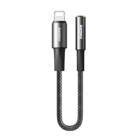 Câble Adaptateur Lightning / Jack Tressé 3.5mm - 0.12M -  (Remax)