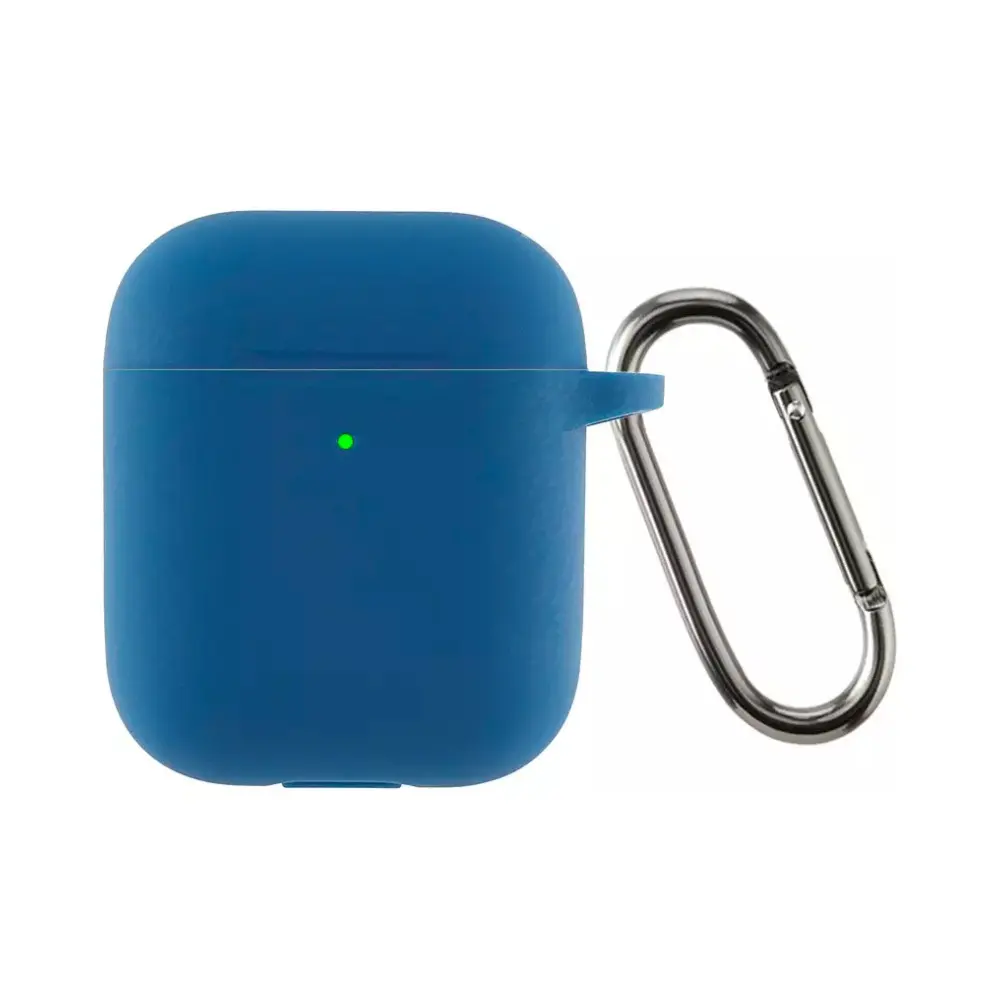 Protection Silicone pour Boitier AirPods 1er / 2e Génération Bleu Lac 