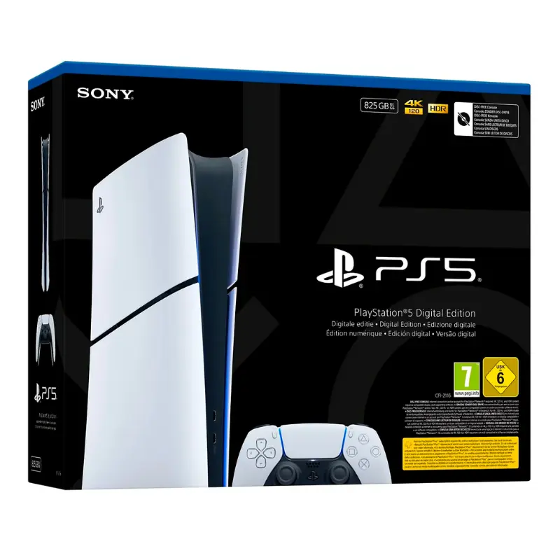 Console Sony PlayStation 5 - PS5 Digital Edition - 825 Go SSD - 4K/8K - HDR