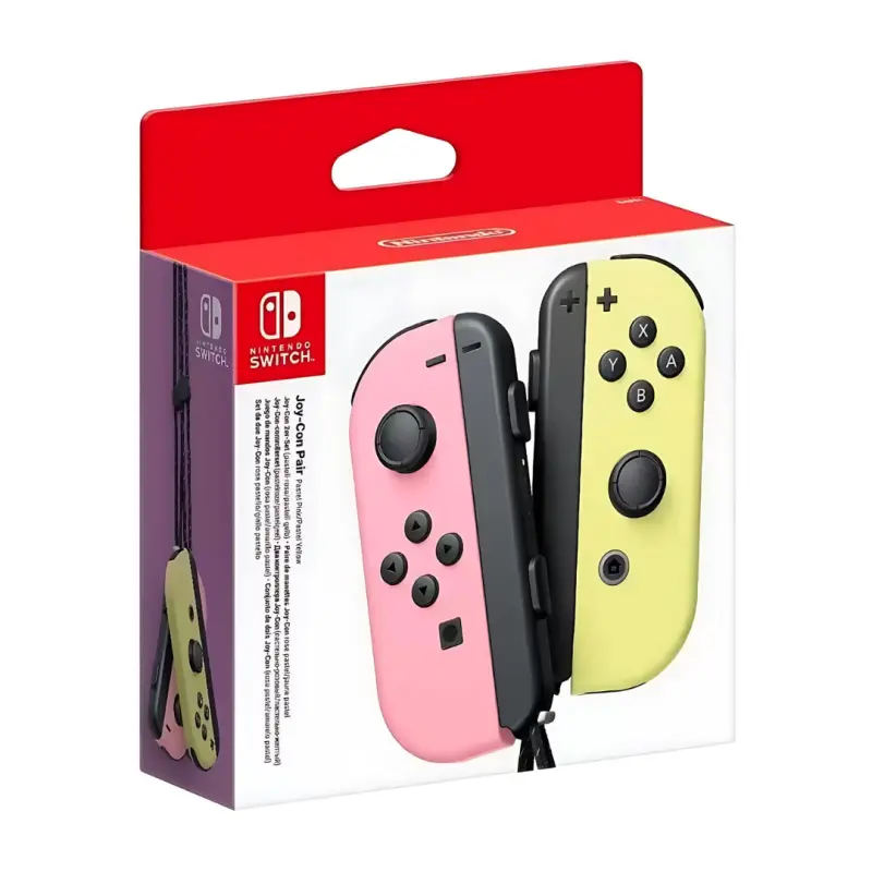 Paire de Manettes Joy-Con Switch Nintendo Rose Pastel / Jaune Pastel 